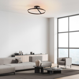 Escale plafondlamp Vision led, zwart incl. casambi