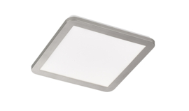 Fischer & Honsel plafondlamp Gotland led, vierkant mat nikkel incl. switch dimmer