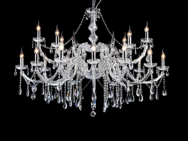 Light trend hanglamp Maria Theresa Chandelier, 12+6 lichts chroom