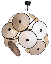 By Rydéns hanglamp Cappello, zwart/beige