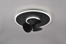 Trio lighting plafond ventilator Nybro led, zwart incl. afstandsbediening 50 cm
