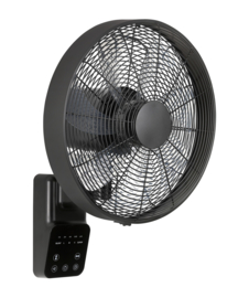 Casafan wand ventilator AIROS ECO DESIGN WALL II, zwart incl remote