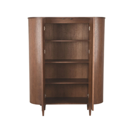 Label 51 hoge kast Oliva, walnoot eiken