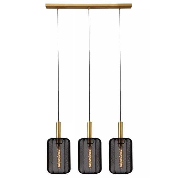 Lucide hanglamp Corina, 3-lichts zwart