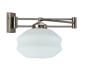 Wandlamp Roof, zwenkbaar opaal glas