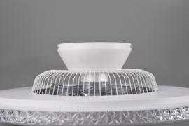 Trio lighting plafond ventilator Harstad led, zilver 59 cm incl. afstandsbediening