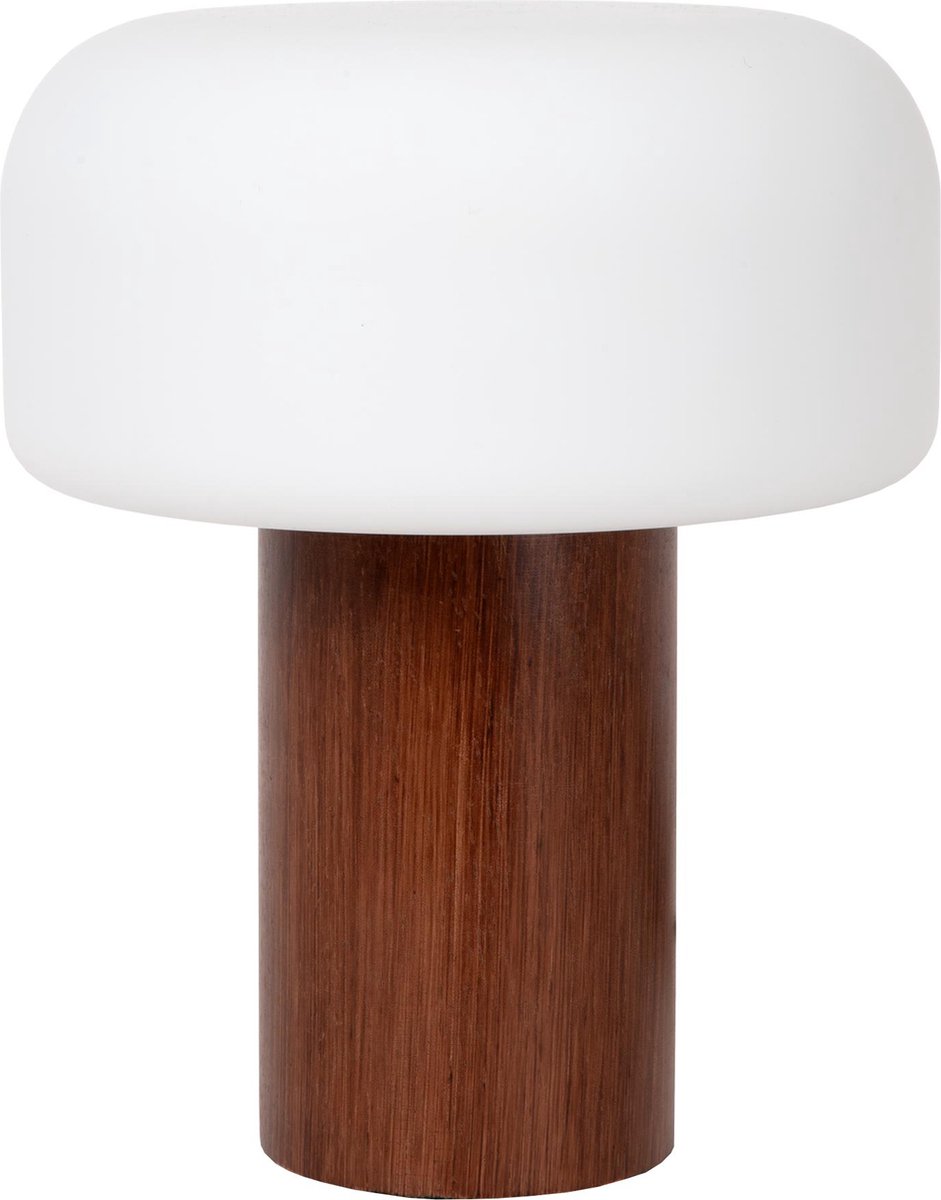 Lucide  tafellamp Kenan, hout-opaal