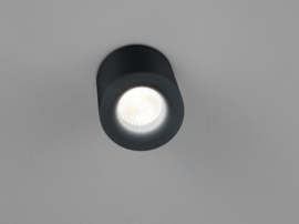 Helestra plafondlamp Lot led, rond mat zwart IP65