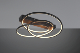 Trio lighting plafondlamp Darvin led, zwart incl. switch dimmer
