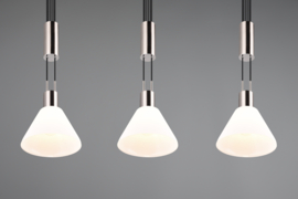 Trio lighting hanglamp Stanley, 3-lichts mat nikkel