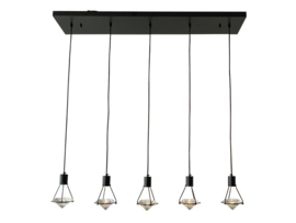 Light trend hanglamp Diamond, 5-lichts plated steel+Crystal