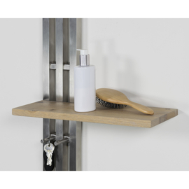 Spinder design Kapstok Senza 6,  rvs met eikenhout