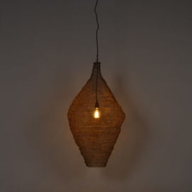 Qazqa  hanglamp Nidum, zwart 60 cm
