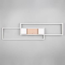 Trio lighting plafondlamp Albany led, caffee-aluminium incl. switch dimmer