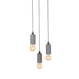 Label 51  hanglamp Fresco, 3-lichts beton