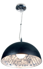 Linea Verdace hanglamp Moonface, zwart-zilver 55 cm