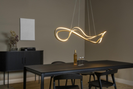 Lucide Sardaba -  Hanglamp - LED Dimb. - 1x54W 2700K - Mat Goud / Messing