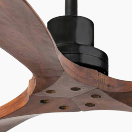 Faro plafond ventilator Lantau L, mat zwart-walnoot