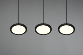Trio lighting hanglamp Tray led, 3-lichts mat zwart