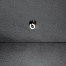 Escale MIDNIGHT spot rond led, zwart-aluminium