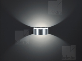 Helestra wandlamp Fosca led, mat aluminium
