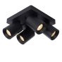Lucide plafondspot Nigel led, 4-lichts zwart