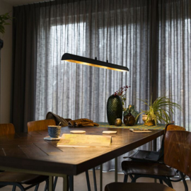 Qazqa  hanglamp Balo 4 led, zwart met goud