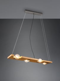 Trio lighting hanglamp Tailor , 4-lichts hout met zwart