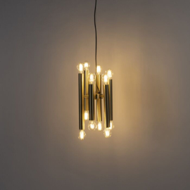 Qazqa  hanglamp Tubi, 12-lichts goud