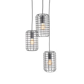 Label 51 hanglamp Solido, 3-Lichts zwart