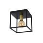 Lucide plafondlamp Ruben, zwart 22 cm