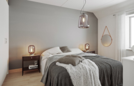 By Rydéns hanglamp Leola, zwart met smoke glas incl. licht bron