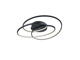 Trio lighting plafondlamp Gale led, mat zwart 60 cm
