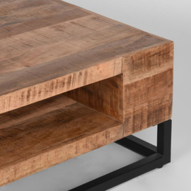 Label 51 Salontafel Cube, rough mangohout