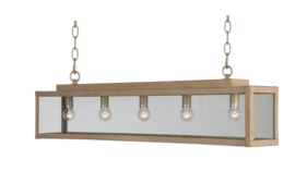Linea verdace hanglamp Zenia, 5-lichts beige-goud