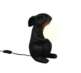 Trio-lighting tafellamp Rabbit, zwart