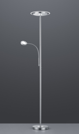Vloerlamp Ackbar led, 2-lichts mat nikkel