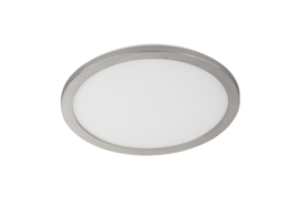 Plafondlamp Gotland led, rond mat nikkel incl. switch dimmer