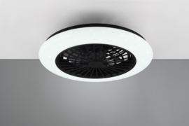 Trio lighting plafond ventilator Stralund led, zwart 49 cm incl. afstandsbediening
