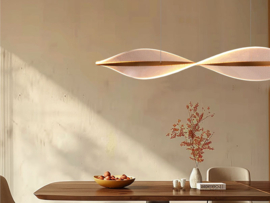 Light trend hanglamp Beau led, mat messing incl. afstandsbediening
