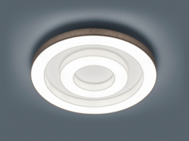 Plafondlamp Lomo S led,  antraciet - witte stoffen kap 68 cm