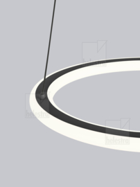 Helestra  hanglamp Sao led, 62 cm zwart