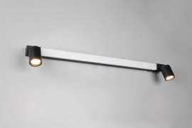 Trio lighting wandlamp Enrico led, 2-lichts zwart 90 cm.