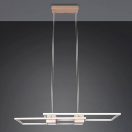 Trio lighting hanglamp Albany led, caffee incl. afstandsbediening