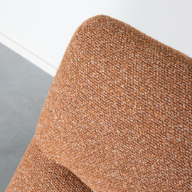 Label 51 fauteuil Calix, coral royal boucle