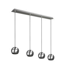 Trio lighting hanglamp Fletcher,  4-lichts mat nikkel