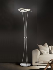 Trio lighting Vloerlamp Oakland led, mat nikkel