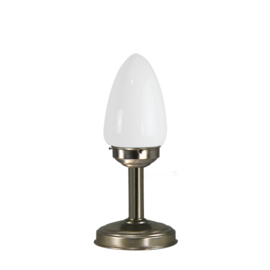 Old timer light  tafellamp Traan, opal glas