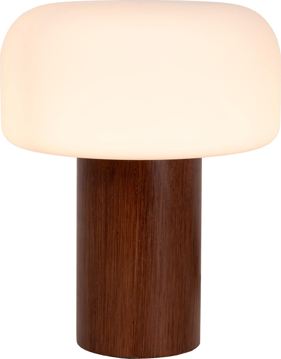 Lucide  tafellamp Kenan, hout-opaal