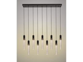 Light trend hanglamp Kiki, 9-lichts zwart